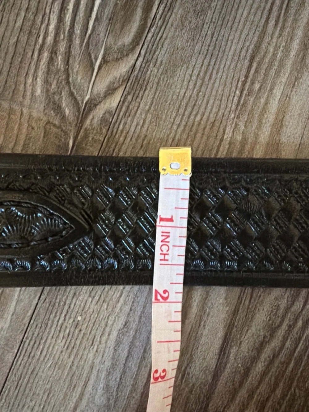 Vintage Don Hume Basket Weave River Belt Black